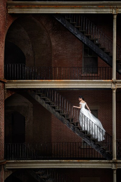 Photograph Vicens Forns Jiajia On Stairs on One Eyeland