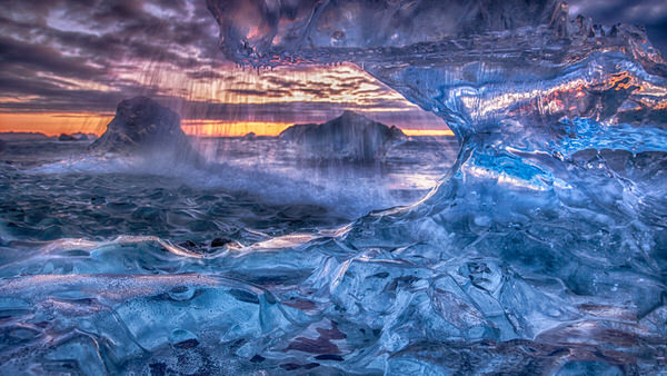 Photograph Peter Svoboda Iceberg At The Stormy Sea on One Eyeland
