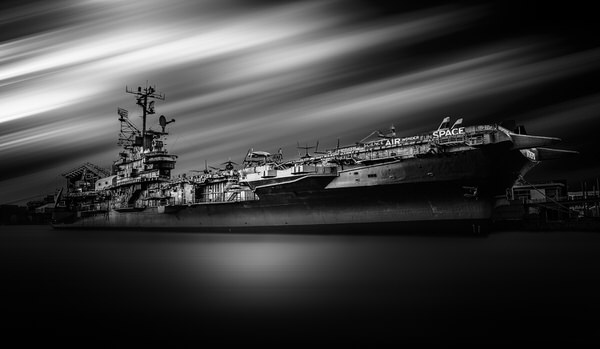 Photograph Jackson Carvalho America In Noir Uss Intrepid on One Eyeland