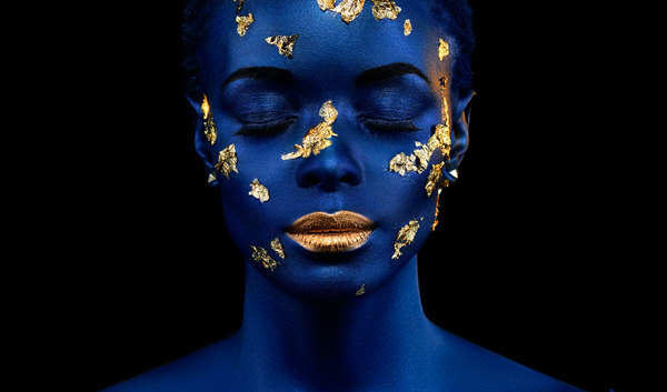 Photograph Brandon Barnard Gold N Blue Portrait on One Eyeland