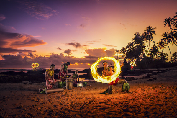 Photograph Sean Condon Fireknife Dancer on One Eyeland
