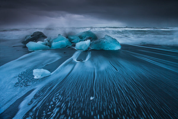 Photograph Peter Svoboda Inicebergs In The Srormy Sea on One Eyeland