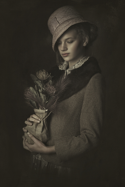 Photograph Carola Kayen Mouthaan Old Fashion Girl on One Eyeland