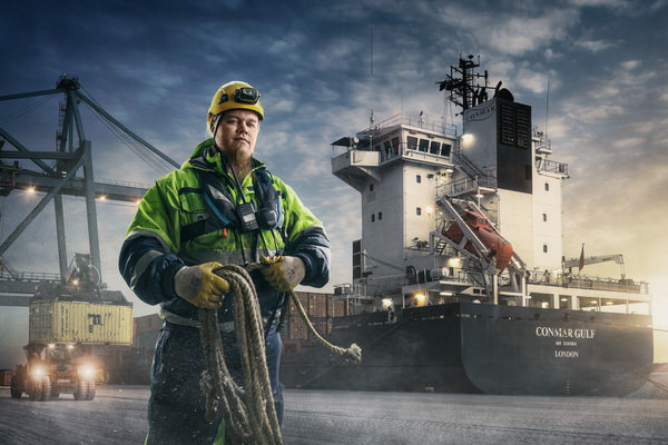 Photograph Onni Wiljami Kinnunen Port Worker on One Eyeland