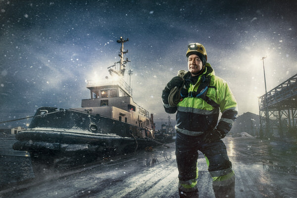Photograph Onni Wiljami Kinnunen Port Worker on One Eyeland