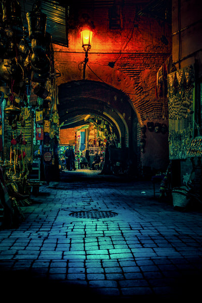 Photograph Ignacio Alvar  Thomas Marrakech Night Colours on One Eyeland