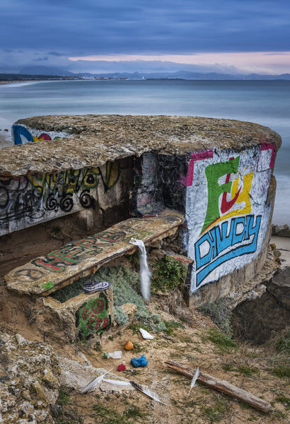 Photograph Ben Welsh Old War Bunker on One Eyeland