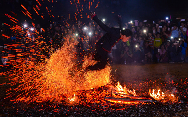 Photograph Vi Ngoc Ha Fire Festival Of Pa Then People on One Eyeland