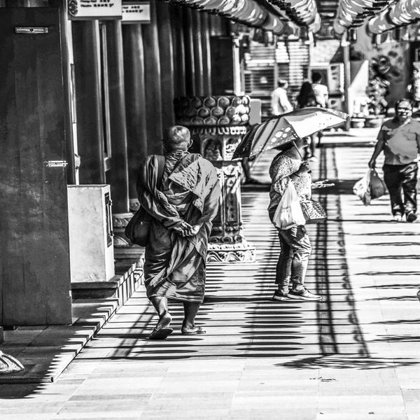 Photograph Francis Gutierrez Buddhist Monk In Singapore on One Eyeland