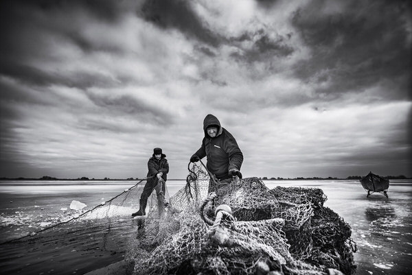 Photograph Popescu Cezar Gabriel Ice Fishermen on One Eyeland