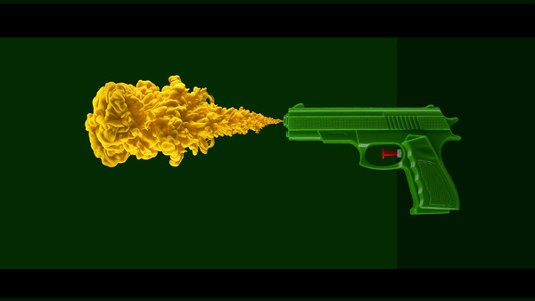 Photograph Graham Tooby Green And Yellow Pistol on One Eyeland