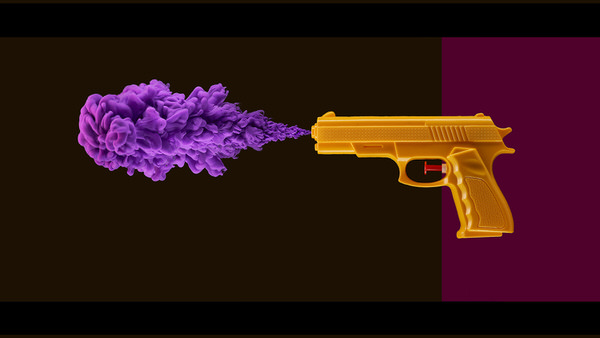Photograph Graham Tooby Yellow And Purple Pistol on One Eyeland