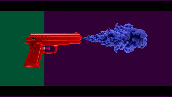 Photograph Graham Tooby Red And Blue Pistol on One Eyeland