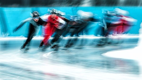Photograph Dušan Ignác Speed Skating Mass on One Eyeland