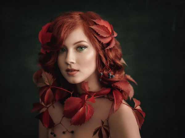 Photograph Tatyana Nevmerzhytska Redhead Autumn on One Eyeland