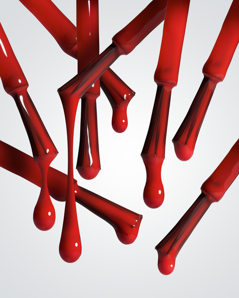 Photograph Francesco Zerilli Red Nail Gel Brushes on One Eyeland