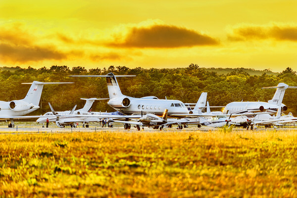 Photograph Mitchell Funk Private Jets on One Eyeland