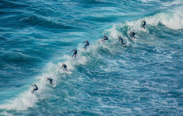 Photograph Christopher Doyle Surfer Multiple Image on One Eyeland