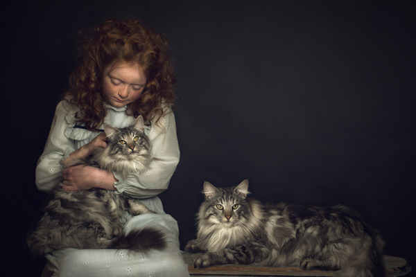 Photograph Natascha Meijndershagen Nina And The Cats on One Eyeland