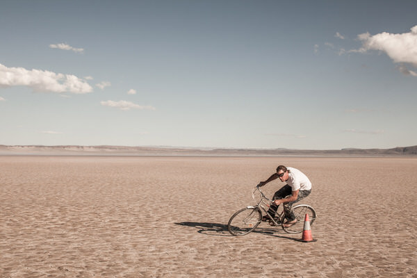 Photograph Woods Wheatcroft One Man Race In The Middle Of Nowhere on One Eyeland