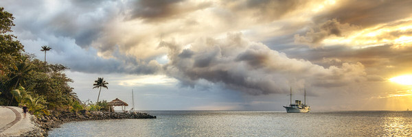 Photograph Kevin Steele St Lucia Sunset on One Eyeland