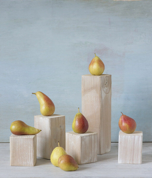 Photograph Ann Cutting Pears on One Eyeland