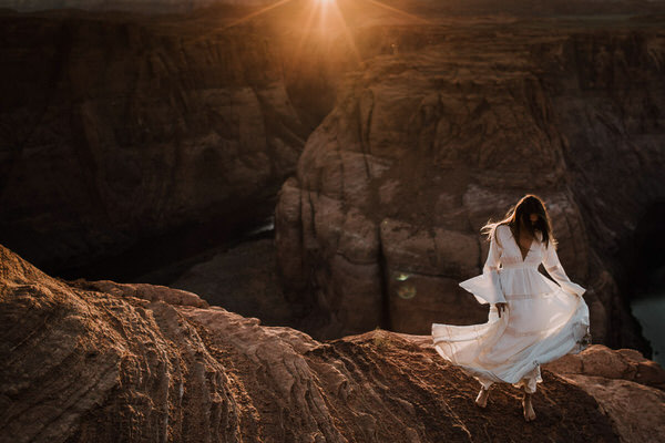 Photograph Alison Bounce Bride Horshoes Bend on One Eyeland