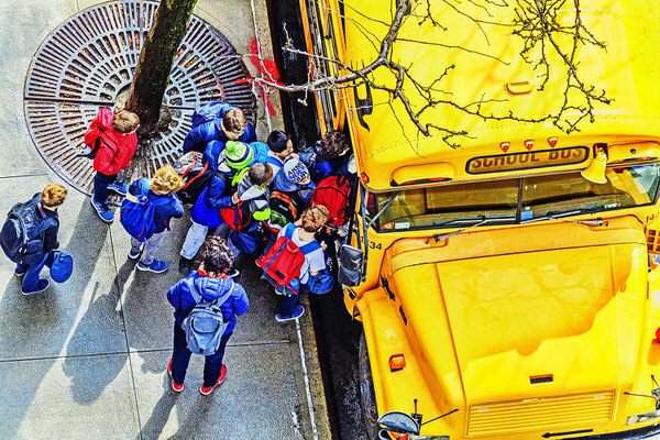 Photograph Mitchell Funk School Bus on One Eyeland