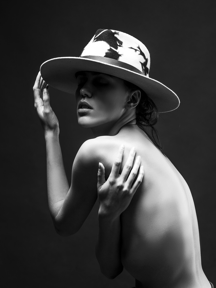 Photograph Gabriel Gonzalez Hat Black And White on One Eyeland