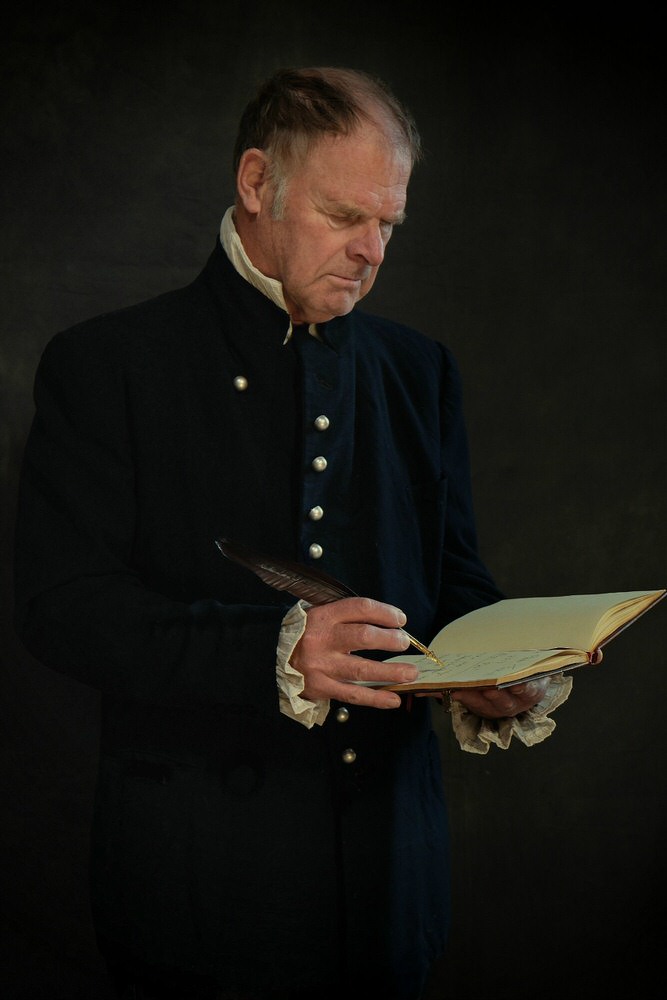 Photograph Reiny Bourgonje Writer Willem Barentsz on One Eyeland