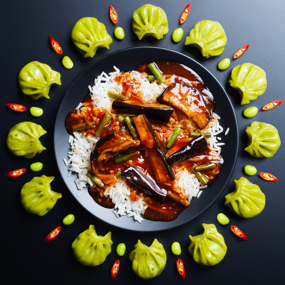 Photograph Karen Thomas Fragrant Aubergine With Dumplings on One Eyeland