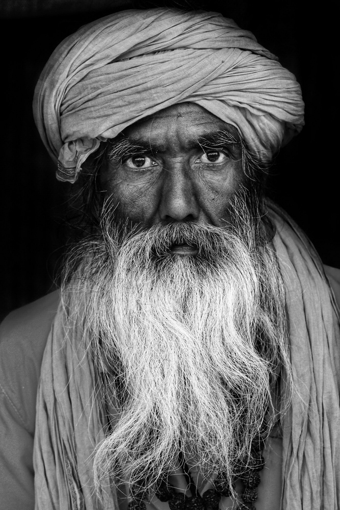 Photograph Dibakar Roy Long Beard Face on One Eyeland