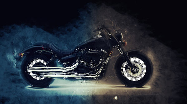 Photograph Immad Zafar Harley Davidson Special Effect Photograph on One Eyeland