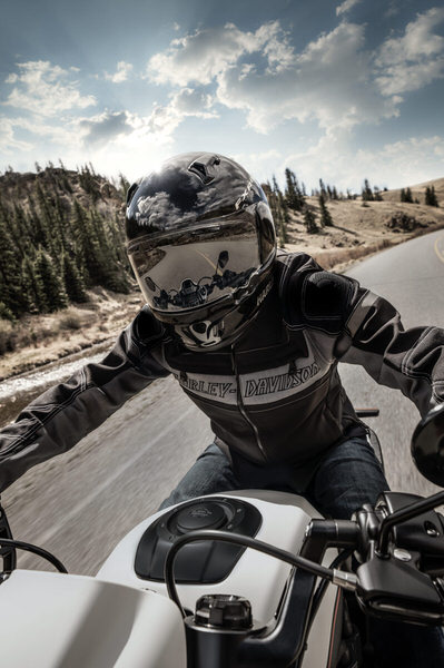 Photograph Andy Mahr Harley Davidson on One Eyeland