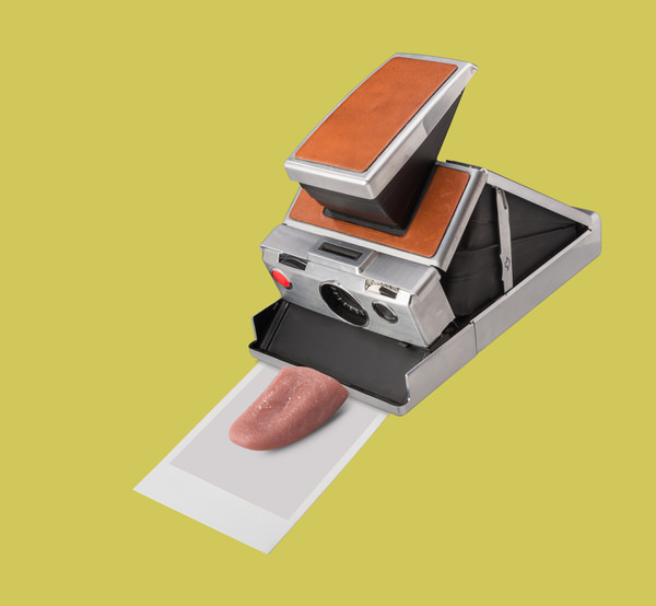 Photograph Owen Smith Polaroid Camera With Tongue on One Eyeland