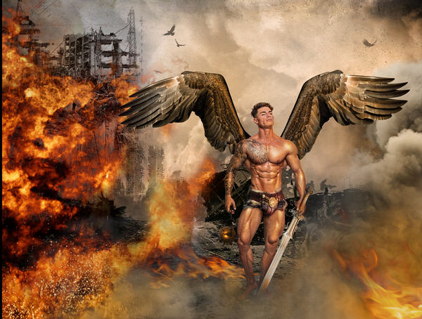 Photograph Ddiarte Ddiarte Worrior With Wings on One Eyeland