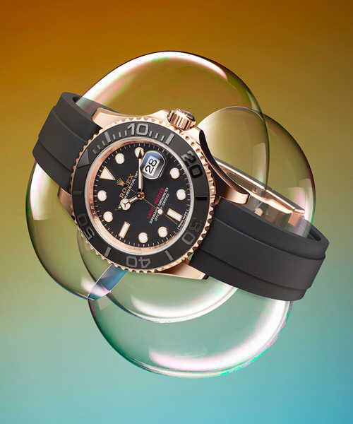Photograph Piotr Gregorczyk Watches And Bubbles Rolex Yacht Master on One Eyeland