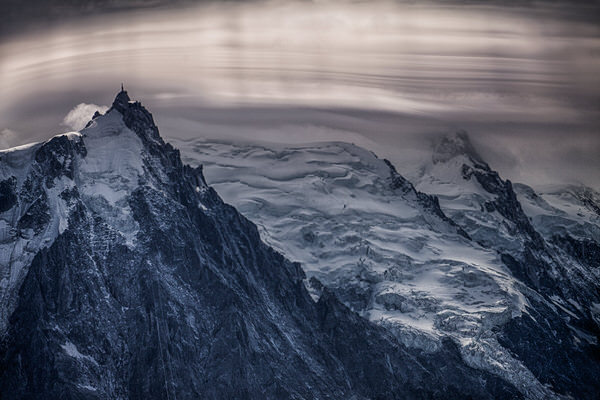 Photograph Peter Svoboda Windy Sky Over Aiguille Du Midi on One Eyeland