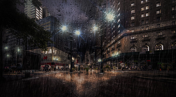 Photograph Jackson Carvalho Gotham Rainy Night on One Eyeland