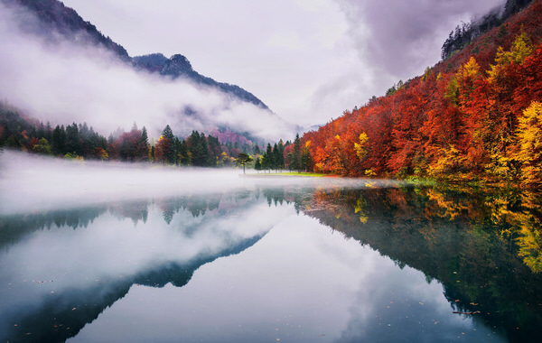 Photograph Ales Krivec Autumn By The Lake on One Eyeland