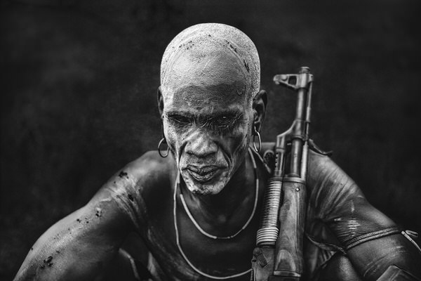 Photograph Svetlin Yosifov Warrior Mursi Tribe on One Eyeland