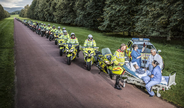 Photograph Kim Ayres Blood Bikes on One Eyeland