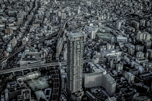 Photograph Yoshitaka Aida Osaka City on One Eyeland