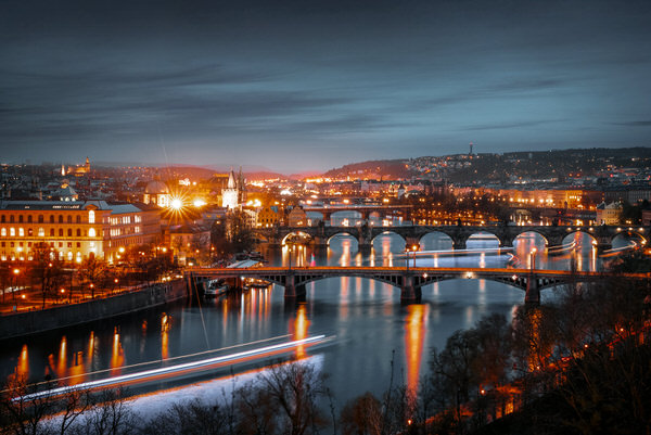 Photograph Przemyslaw Koch Prague At Night on One Eyeland