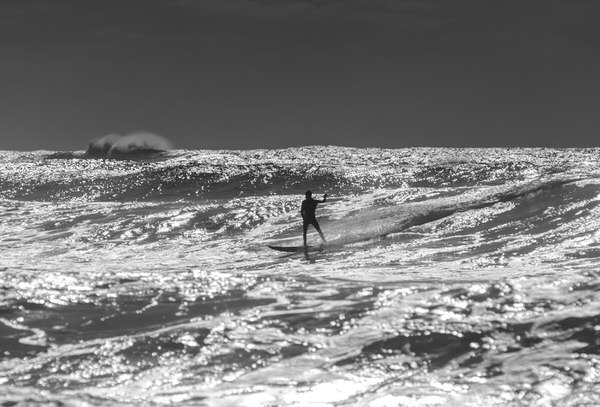 Photograph Steve Turner Surfer In Light on One Eyeland