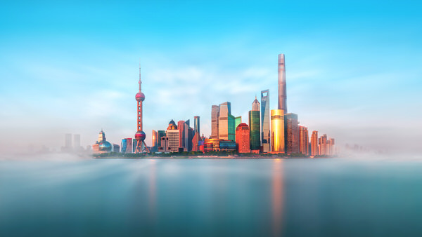 Photograph Aleksei Nikolaev Shanghai Paints Blue on One Eyeland
