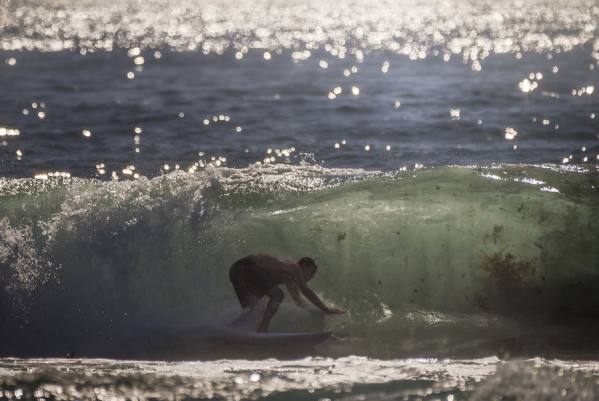 Photograph Steve Turner Surfer In Light on One Eyeland