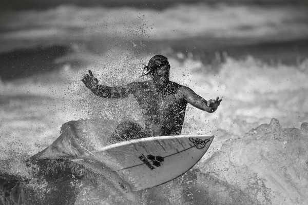 Photograph Steve Turner Surfer Study on One Eyeland