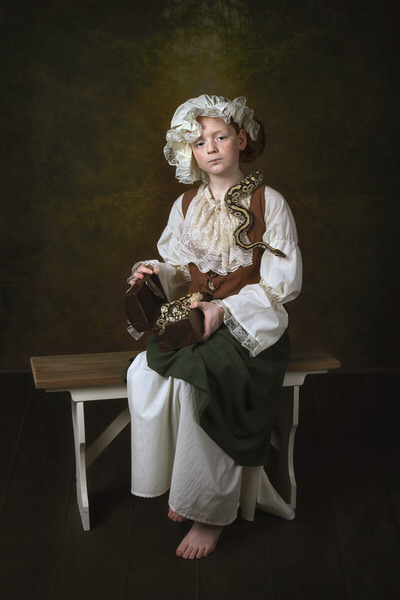 Photograph Carola Kayen Mouthaan Little Snake Girl on One Eyeland