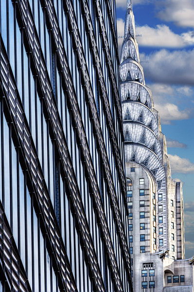 Photograph Mitchell Funk Chrysler Building With Clouds on One Eyeland